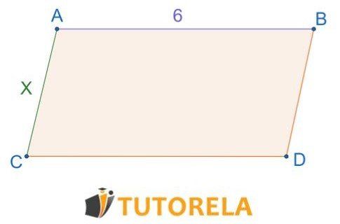 paralelogramo ABCD Usamos la fórmula del cálculo del perímetro del paralelogramo