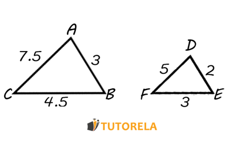 dos triangulos con todos los datos aparecen en la ilustración