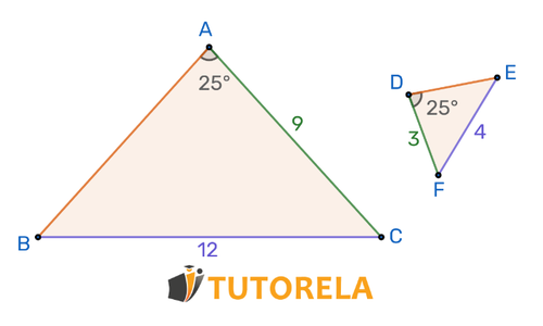 Es posible decir que los dos triángulos son semejantes