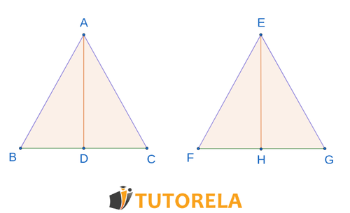 Los triángulos ΔABC≅ΔEFG