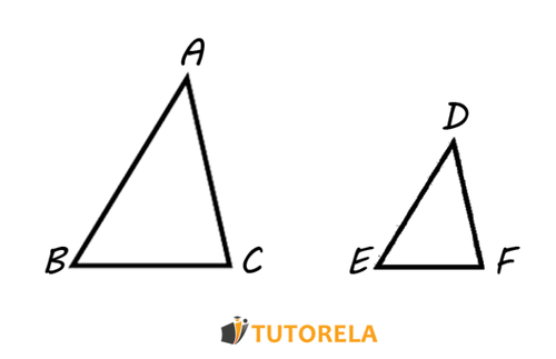Imagen dados los dos triángulos