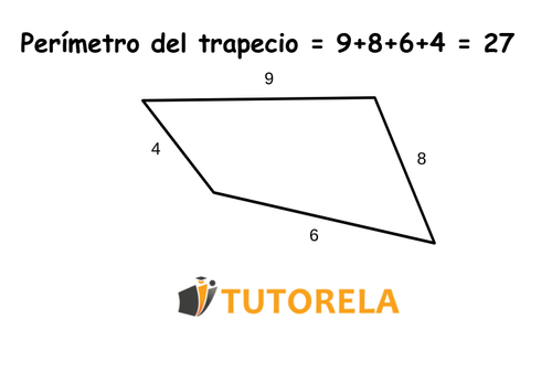 Perímetro del trapecio = 9+8+6+4 = 27