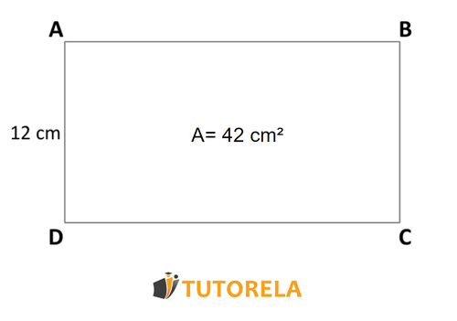 A. Ejercicio 3 Dado un rectángulo ABCD con un área de 42 cm²