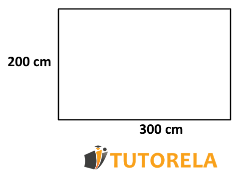 imagen de un rectangulo de 200cm por 300 cm