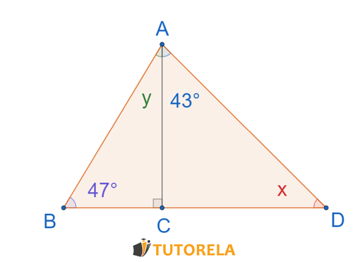 5.c - triángulo 47,43,X, ABC