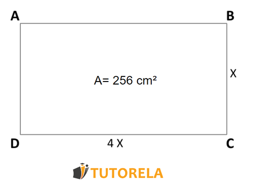 A-Ejercicio 5 El área del rectángulo es igual a 256 cm²