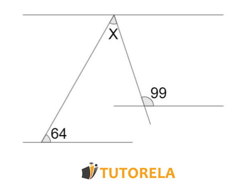 3.c - Entre tres rectas paralelas hay ángulos como se bosqueja