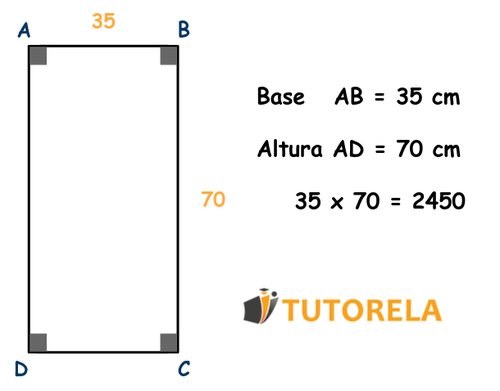 Ejercicios para calcular el área de un rectángulo 1