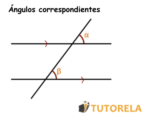 imágen los ángulos α y ß son ángulos correspondientes