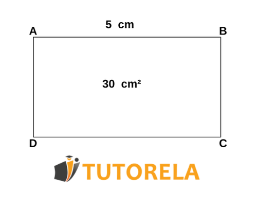 rectángulo ABCD de 30cm²