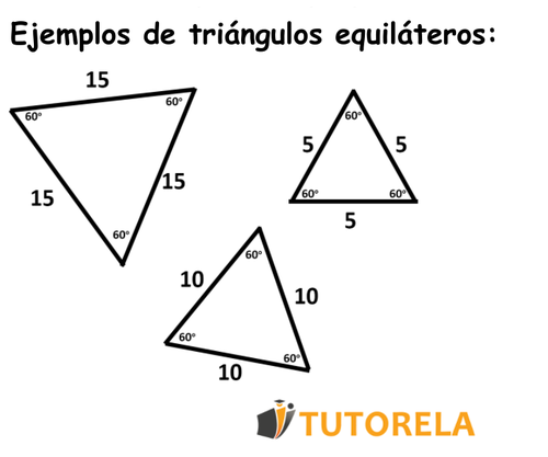 Ejemplos de triángulos equiláteros