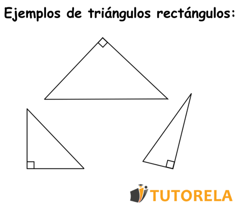 Ejemplos de triángulos rectángulos