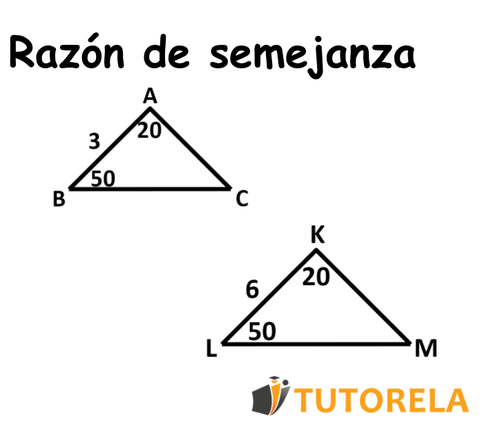 dos triángulos semejantes a ABC y KLM