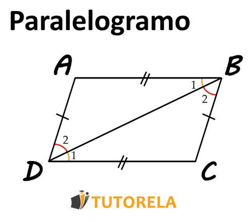 trazar una línea diagonal en nuestro cuadrilátero