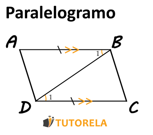 una diagonal en el cuadrilátero