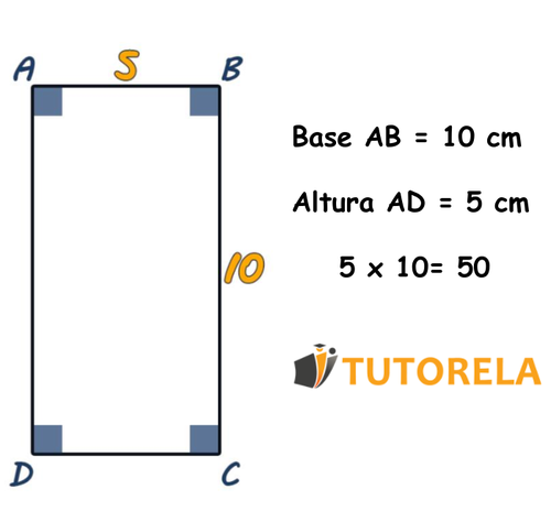 Cómo se calcula el área de un rectángulo en verticlal1