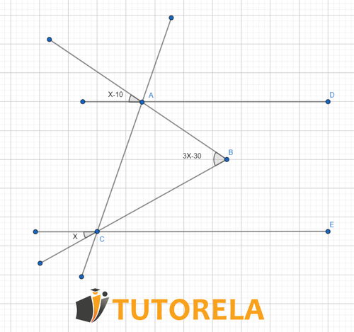 el ángulo  ∡BCE = X  al ser opuesto por el vértice con el ángulo que mide X