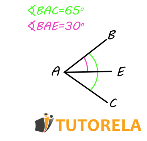 sabemos que BAC=65° BAE=30°