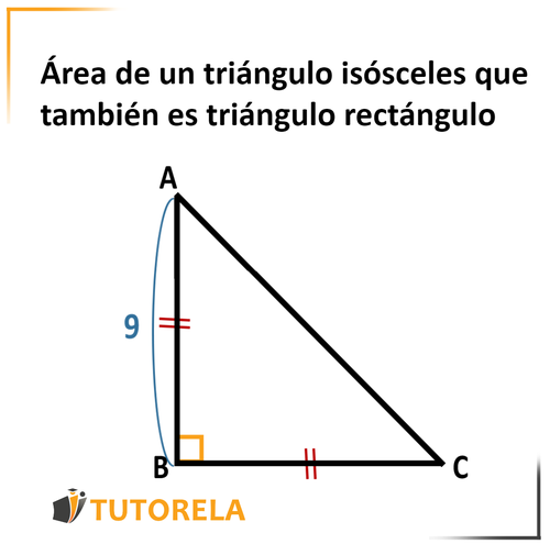 4a - Área de un triángulo isósceles que también es triángulo rectángulo