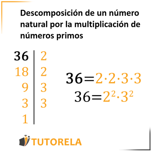 Descomposición de un número natural por la multiplicación de números primos