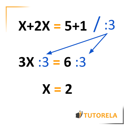 X+2X = 5+1
