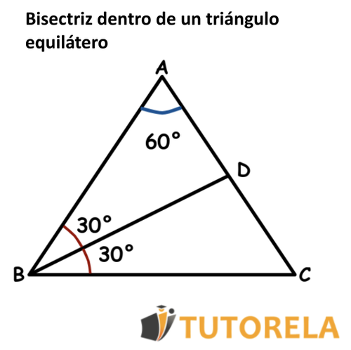 Imagen 1 - Bisectriz dentro de un triángulo equilátero