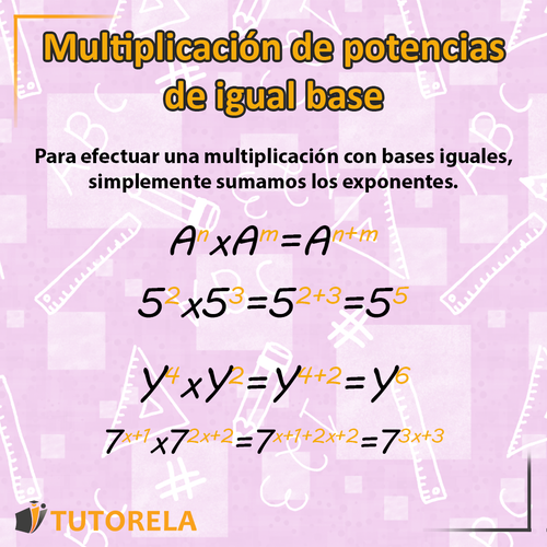 multiplicación de potencias de igual bases 22
