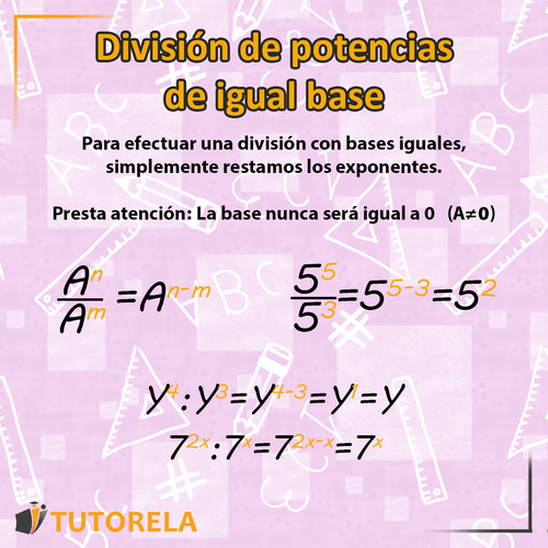 Division de potencias de igual base