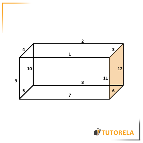 El ortoedro tiene 12 aristas o lados.