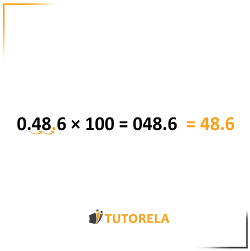 2a- el punto decimal se desplazará 2 pasos hacia la derecha