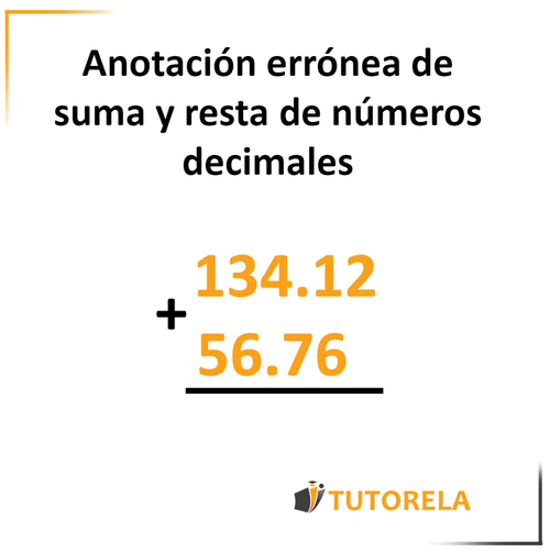 3a - Anotación errónea de suma y resta de números decimales