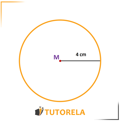 El radio dado es de 4  cm