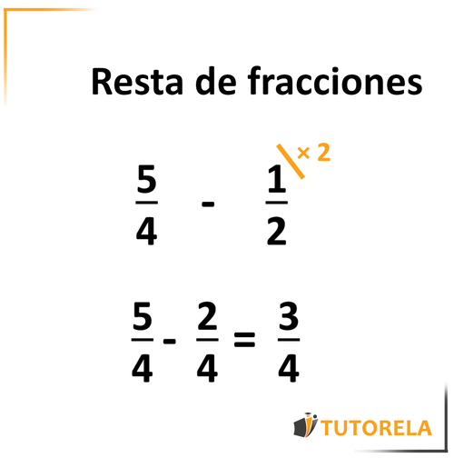 1 - Resta de fracciones