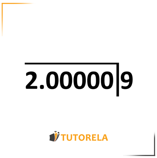 2a - En el segundo paso añadiremos un punto decimal y algunos ceros al dividendo