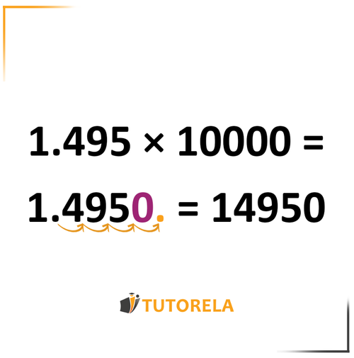 4a - desplazaremos el punto decimal 4 pasos hacia la derecha y obtendremos