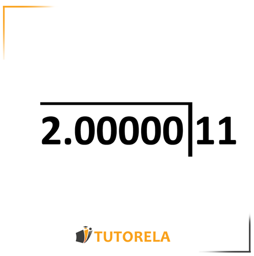 5a - una división a lo largo y no nos olvidemos de agregar el punto decimal