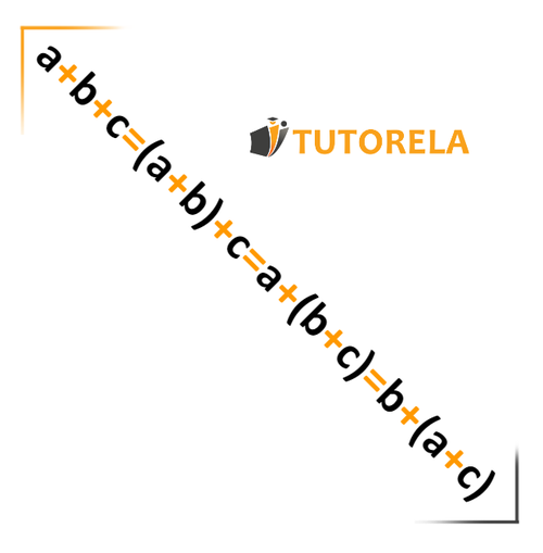 a+b+c=(a+b)+c=a+(b+c)=b+(a+c)