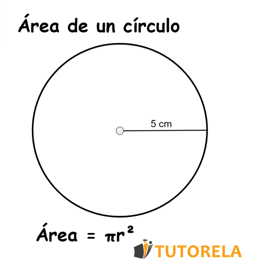 R= 5 cm (Área del círculo)