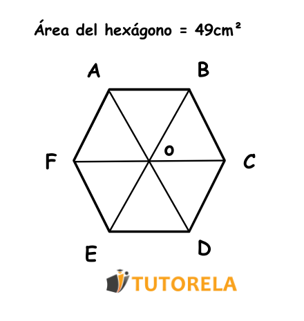 Área del hexágono = 49cm² nuevo