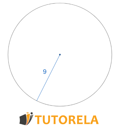 Ejercicio 7 - Dado el círculo cuyo radio tiene una longitud de 9  cm