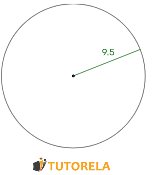 Ejercicio 7 -Dado radio del círculo es igual a 9.5